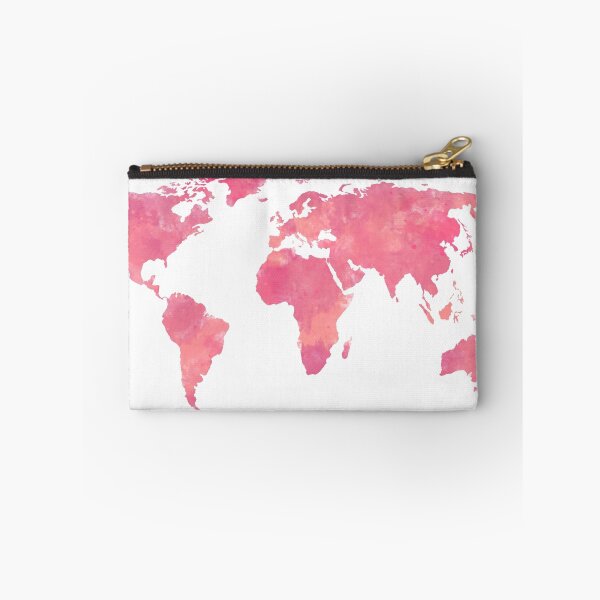 Item preview, Pink Water Color World Map designed and sold by Leah Biernacki.