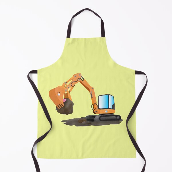 Item preview, Cute orange excavator digger cartoon designed and sold by FrogFactory.