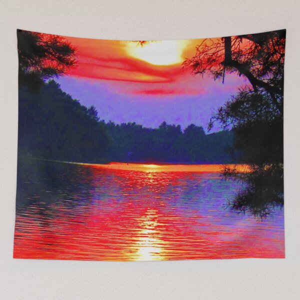 Item preview, Amazing Sunset Over the Lake designed and sold by fowons.