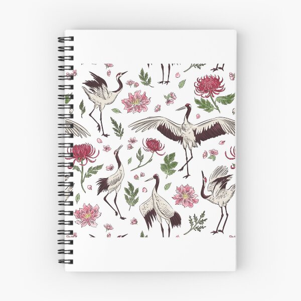 Item preview, Cool pattern with cranes, flowers and leaves designed and sold by Shirtey.