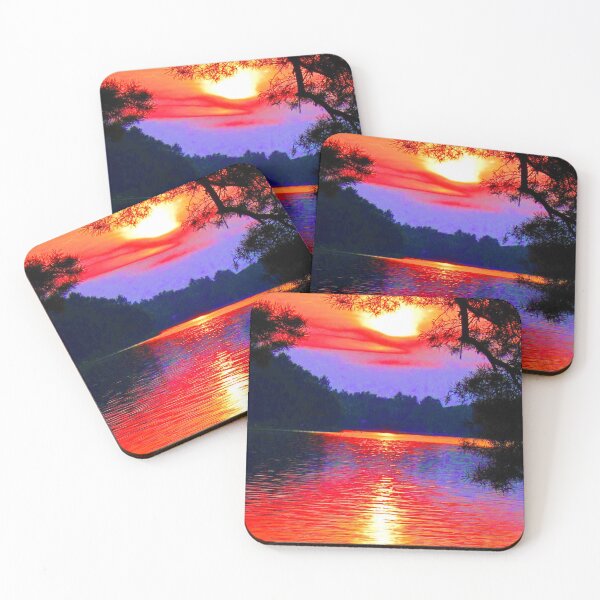 Item preview, Amazing Sunset Over the Lake designed and sold by fowons.