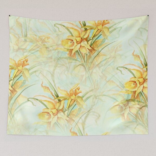 Item preview, Gold Yellow Flowers Pattern designed and sold by sasijaya.