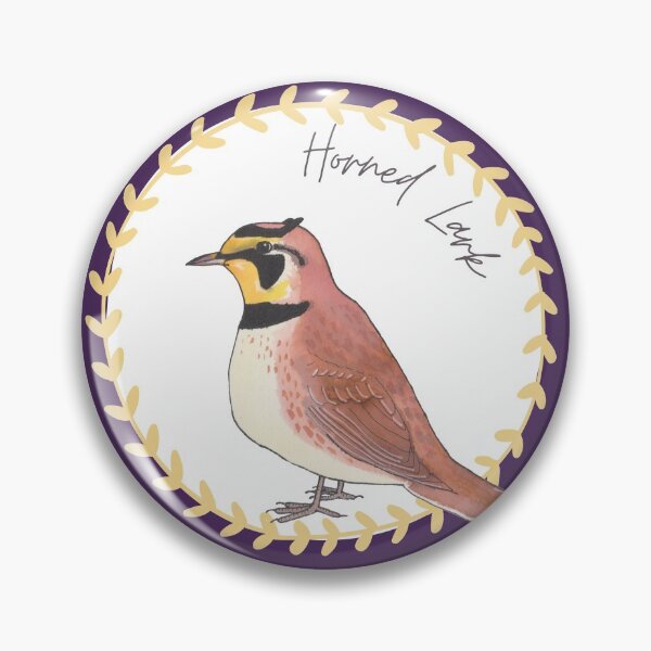 Item preview, Horned Lark bird species bird art logo designed and sold by TheWaterBirds.