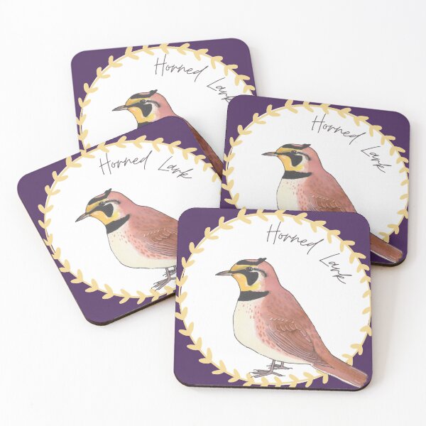 Item preview, Horned Lark bird species bird art logo designed and sold by TheWaterBirds.