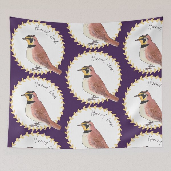 Item preview, Horned Lark bird species bird art logo designed and sold by TheWaterBirds.