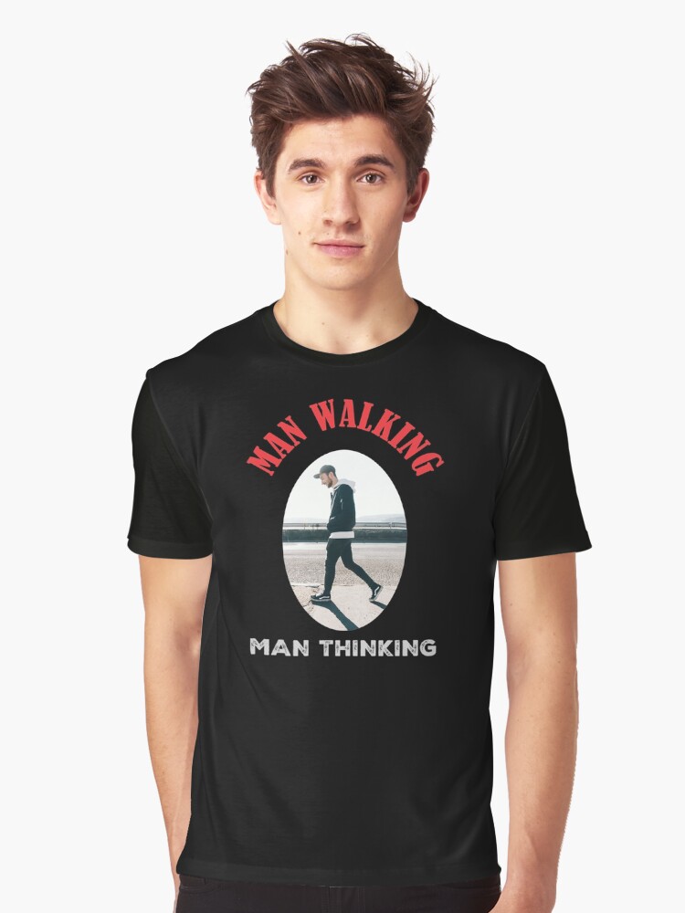 Thumbnail 1 of 5, Graphic T-Shirt, WALKING MAN designed and sold by JeanJohnJohn.