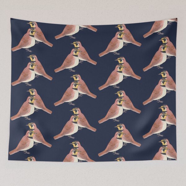 Item preview, Horned Lark bird watercolor art illustration designed and sold by TheWaterBirds.