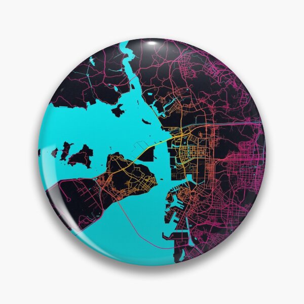 Item preview, Incheon City Map of South Korea - Neon designed and sold by deMAP.