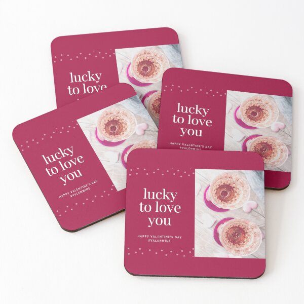 Item preview, Valentine's Day - Valenwine - lucky to love you (transparent background) designed and sold by wineandwords.