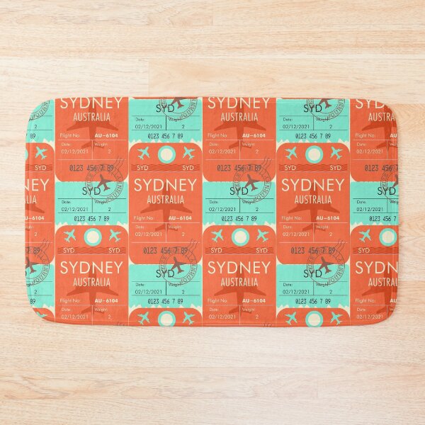 Item preview, SYDNEY AUSTRALIA RETRO PLANE TICKET BAG TAG designed and sold by aydapadi.