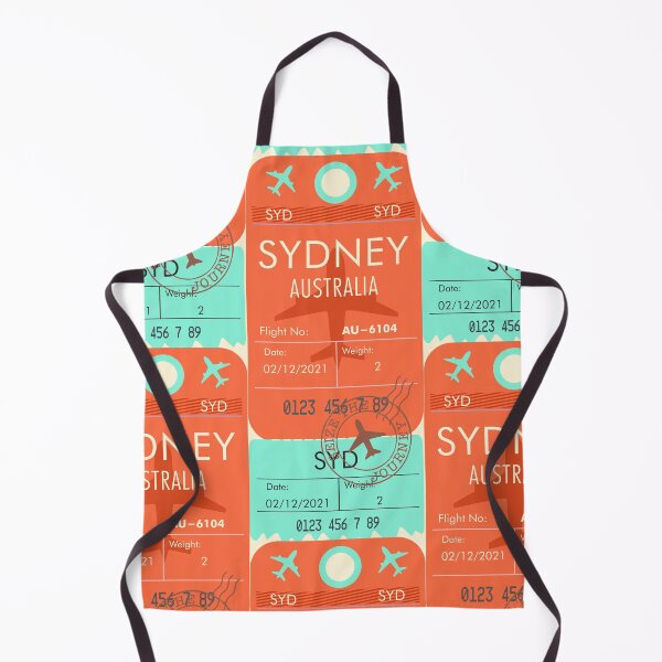 Item preview, SYDNEY AUSTRALIA RETRO PLANE TICKET BAG TAG designed and sold by aydapadi.