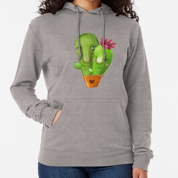 Two cactus fall in love Lightweight Hoodie