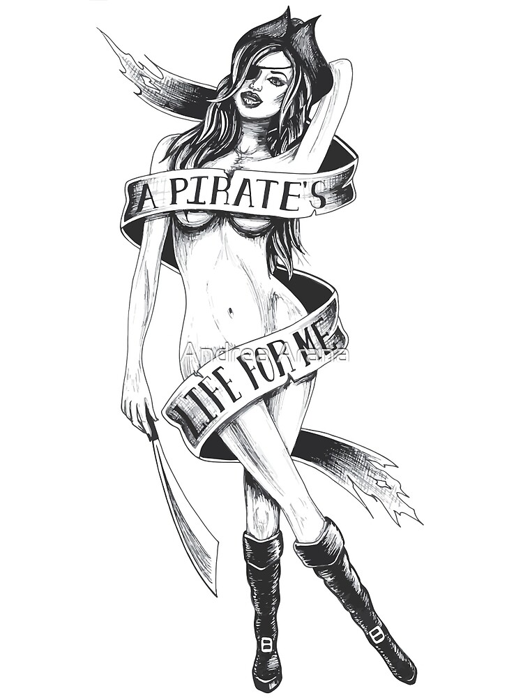 Pirate Pin Up By Andrea Arana Redbubble 5425