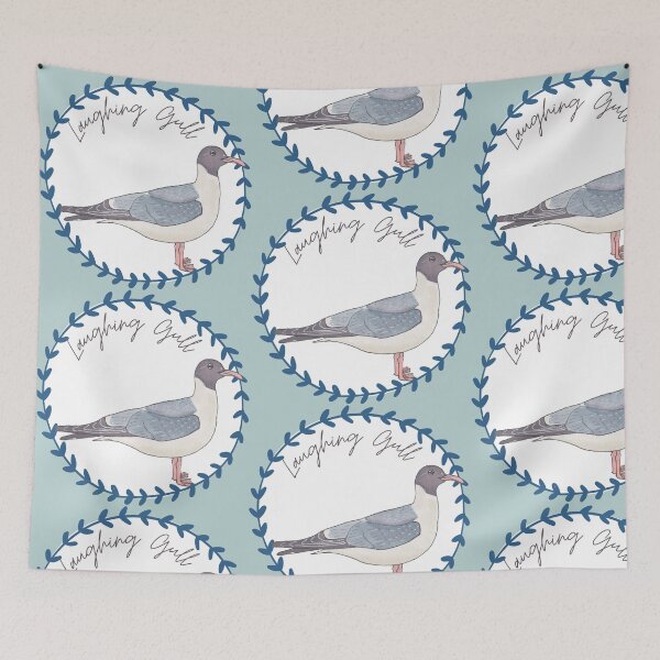 Item preview, Laughing Gull bird species bird art logo designed and sold by TheWaterBirds.