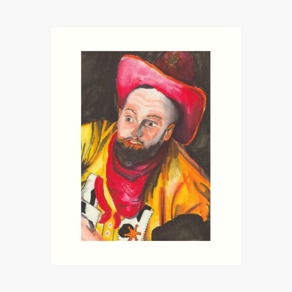 cowdoy but closer Art Print