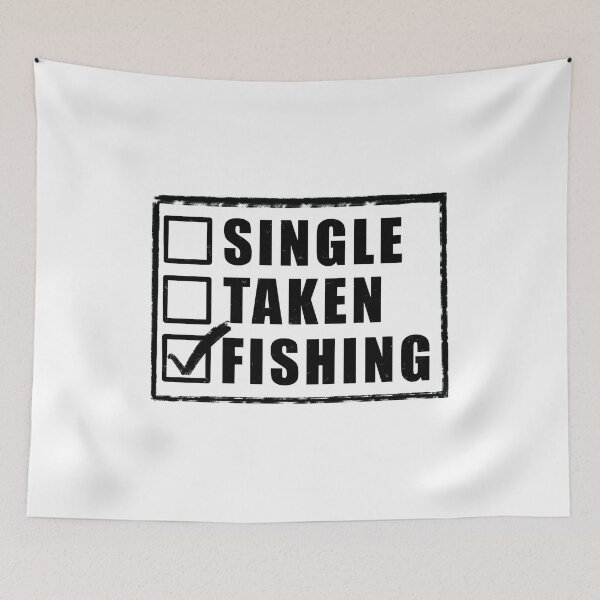 Item preview, Single Taken Fishing - White designed and sold by BusyMonkeys.