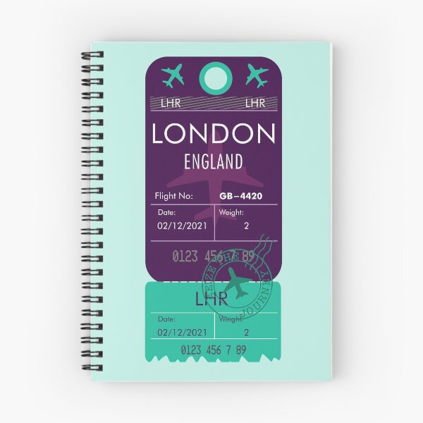 Item preview, LONDON ENGLAND UNITED KINGDOM RETRO PLANE TICKET designed and sold by aydapadi.