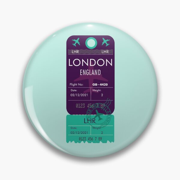 Item preview, LONDON ENGLAND UNITED KINGDOM RETRO PLANE TICKET designed and sold by aydapadi.