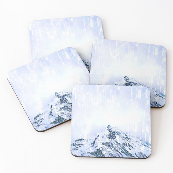 Item preview, Minimal Abstract Snowy Mountain. For Mountain Lovers. designed and sold by ColortrixArt.