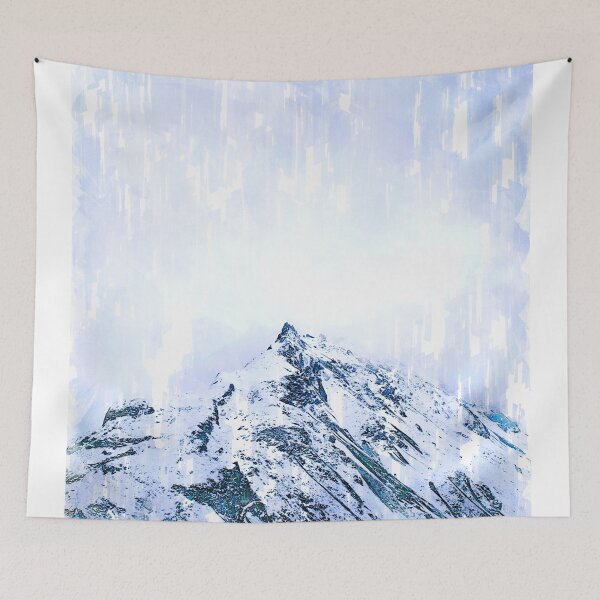 Item preview, Minimal Abstract Snowy Mountain. For Mountain Lovers. designed and sold by ColortrixArt.