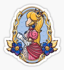 Stained-Glass Peach Sticker