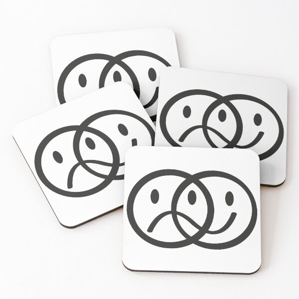 Item preview, Double mood faces black designed and sold by stylesnspire.
