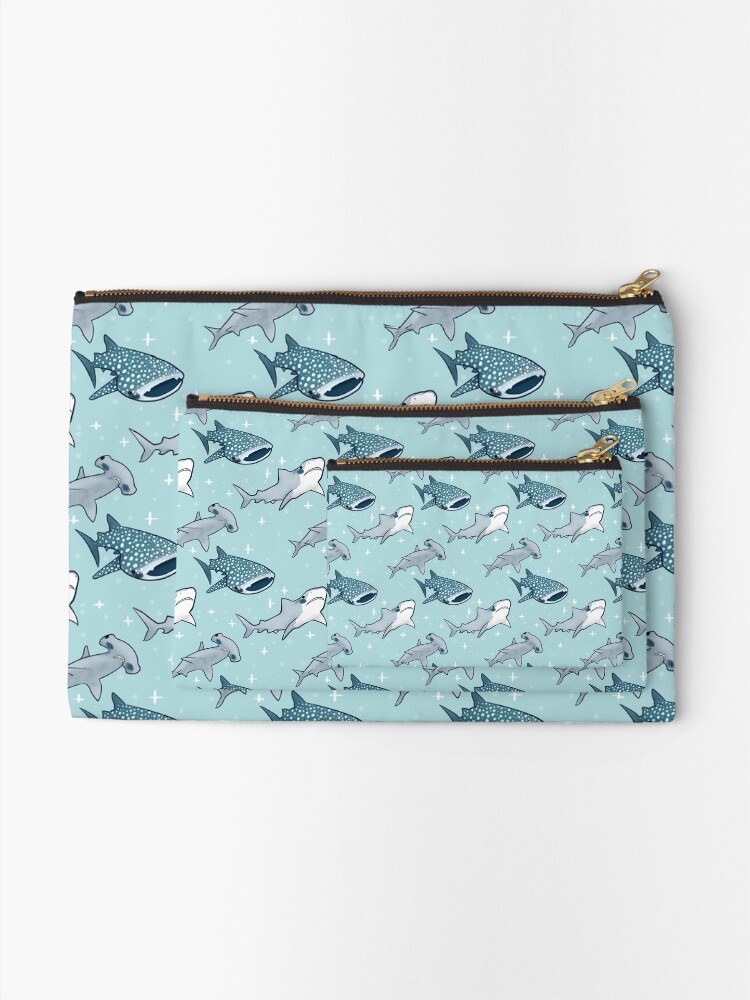 Alternate view of Shark Pattern Zipper Pouch