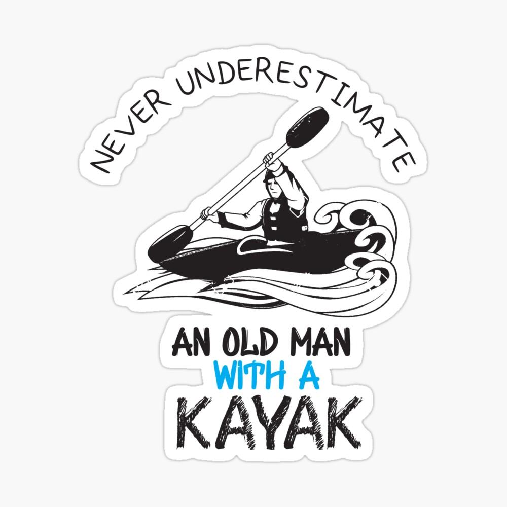 Never Underestimate Kayak Paddlers Woman Classic Round Sticker