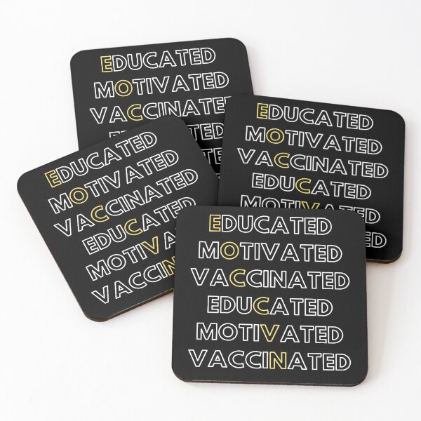 Item preview, Educated motivated vaccinated (black) designed and sold by cute105.