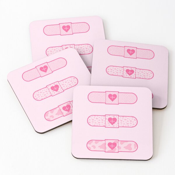 Item preview, kawaii/y2k plaster aesthetic design with medical hearts - sticker pack designed and sold by elizastreet.