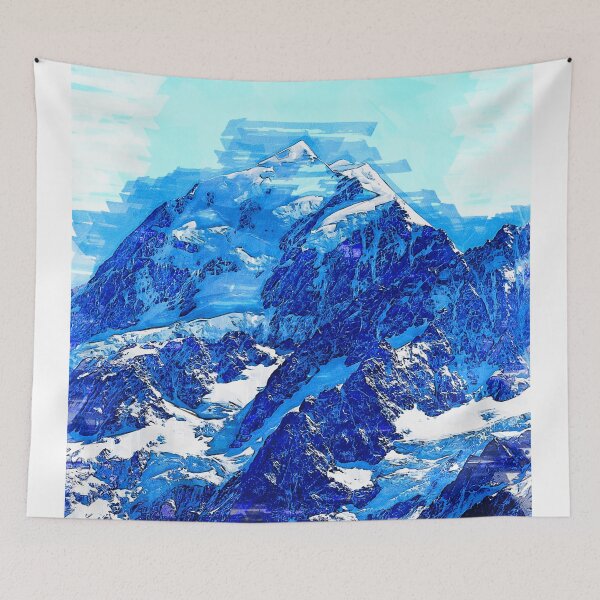 Item preview, Abstract Mount Cook New Zealand. For Mountain Lovers.  designed and sold by ColortrixArt.