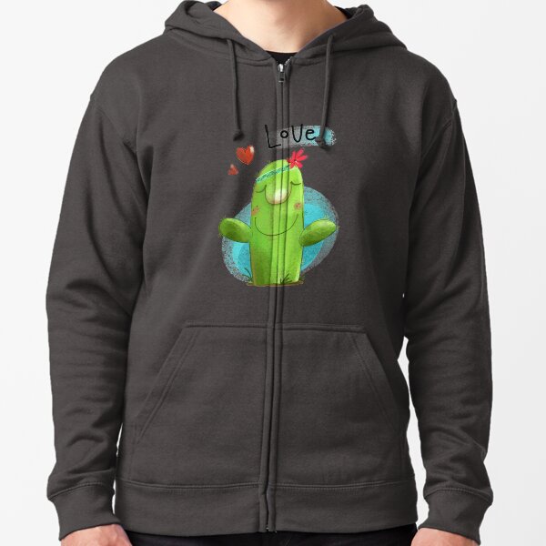 Happy cactus Zipped Hoodie