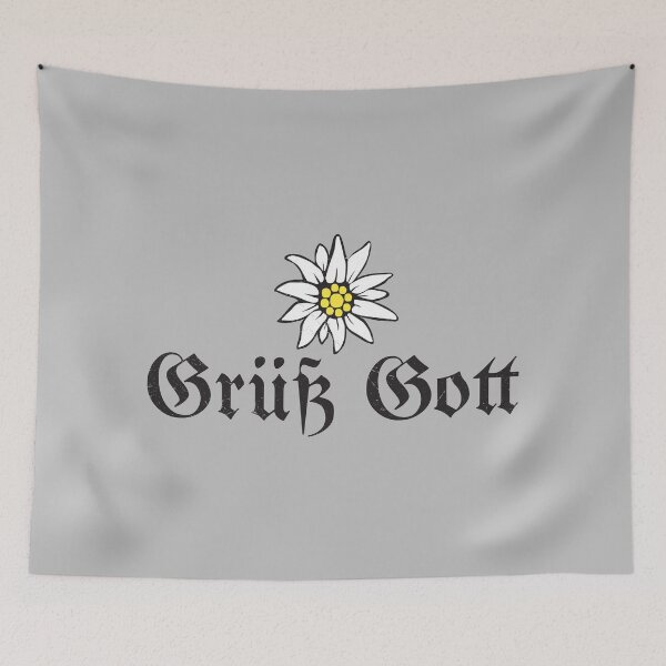 Item preview, Grüß Gott Greeting Bavaria Munich Edelweiss Gift designed and sold by vicoli-shirts.