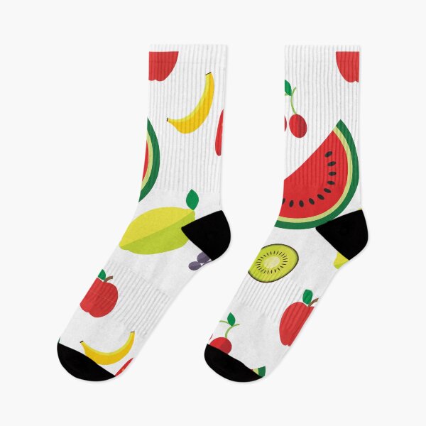 Item preview, Happy Socks, Happy Mask, Happy Apron [Fruits (apple - kiwi - orange - lemon - strawberry -  cherry - pear - Onion - watermelon )]  designed and sold by NOorYES.