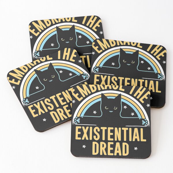 Item preview, EMBRACE THE EXISTENTIAL DREAD FUNNY CAT designed and sold by SharonBender.