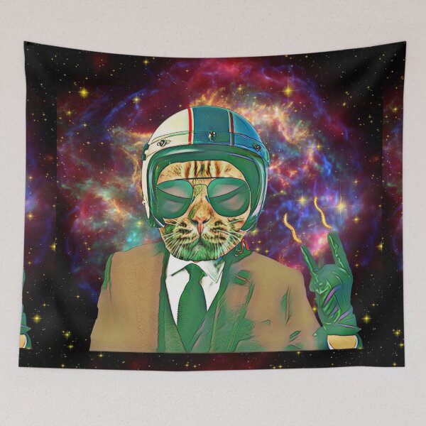 Item preview, Biker Electrifying Cat designed and sold by OMdesign10.
