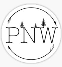 PNW Circle Sticker