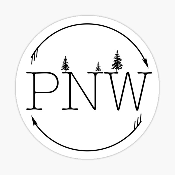 PNW Circle Sticker