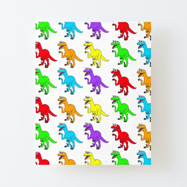 Veloci-rainbow - on white Canvas Mounted Print