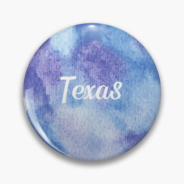 Item preview, Texas - Round Watercolor (Pastel Violet Blue) designed and sold by CityCollection.