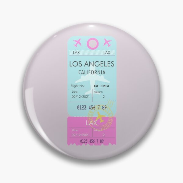 Artikelvorschau, LOS ANGELES CALIFORNIA RETRO FLUGZEUG TICKET TASCHE TAG entworfen und verkauft von aydapadi.