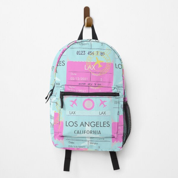 Item preview, LOS ANGELES CALIFORNIA RETRO PLANE TICKET BAG TAG designed and sold by aydapadi.