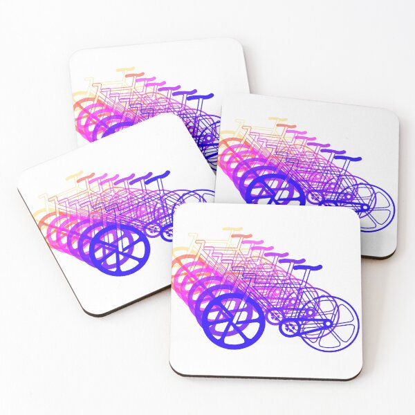 Item preview, Diseño de bicicletas coloridas con una paleta de azul a naranja para el amante de la bicicleta perfecto designed and sold by TatianaLG.