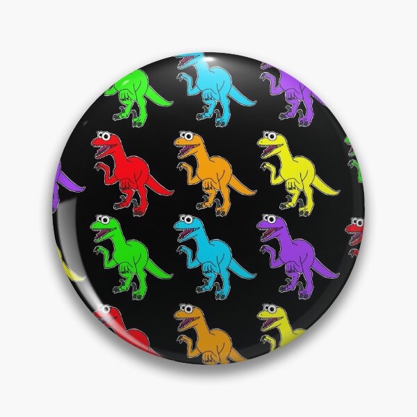 Veloci-rainbow - on black Pin