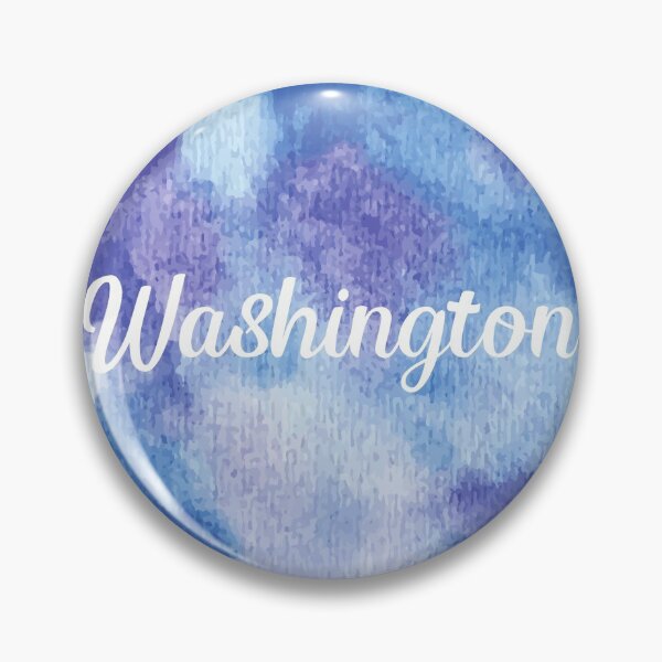 Item preview, Washington - Round Watercolor (Pastel Violet Blue) designed and sold by CityCollection.