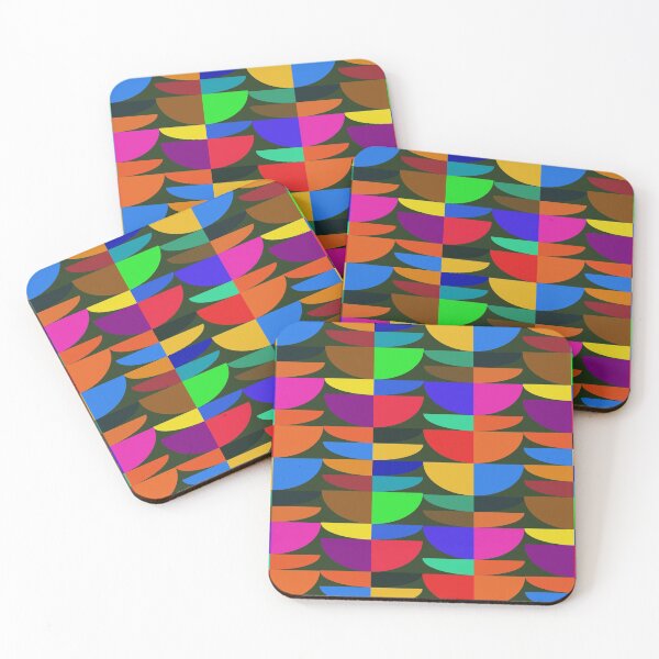 Item preview, mid century modern minimalist colorful pattern designed and sold by pauloneill-art.