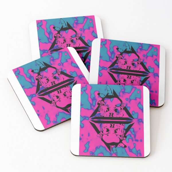 Item preview, hand-drawn dark skulls logo on cool background with fresh colors designed and sold by Half Mess.