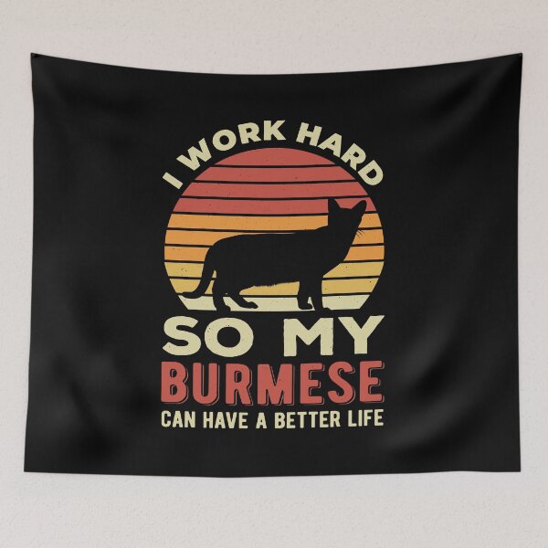 Item preview, Funny Burmese Cat designed and sold by artworkbyrihen.