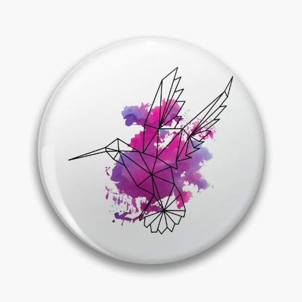 Item preview, geometric hummingbird designed and sold by RosanneCreates.