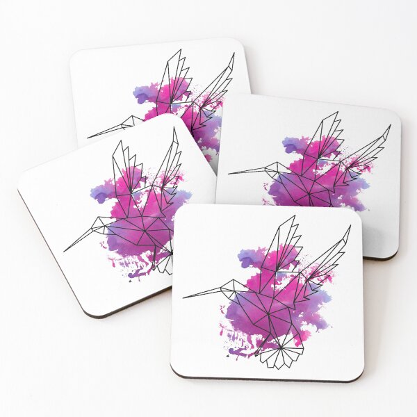 Item preview, geometric hummingbird designed and sold by RosanneCreates.
